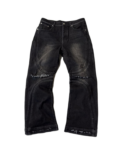 Vintage Distressed Black Jeans