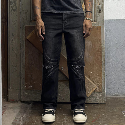 Vintage Distressed Black Jeans