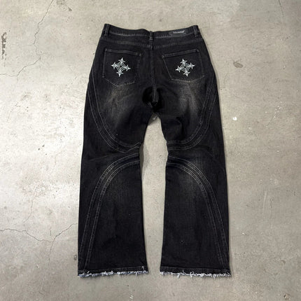 Vintage Distressed Black Jeans