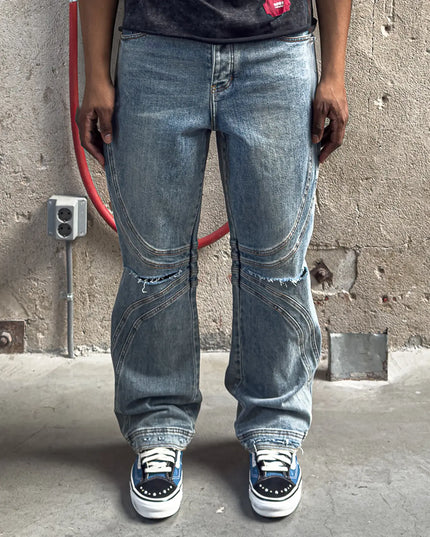 Vintage Distressed Blue Jeans