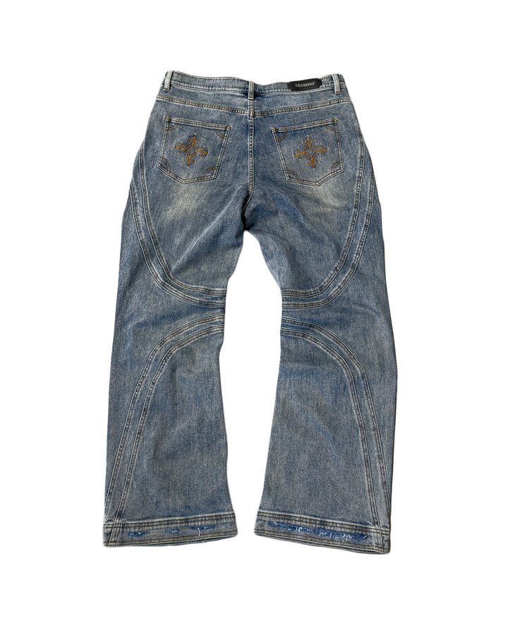 Vintage Distressed Blue Jeans