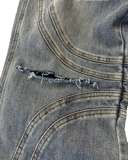 Vintage Distressed Blue Jeans
